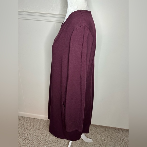 J.Jill Pure Jill long sleeve dress eggplant color size XL - Picture 5 of 9
